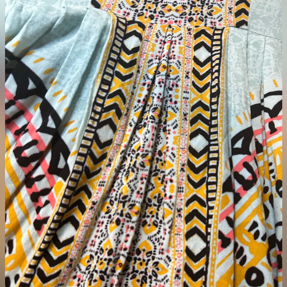 NWOT Free People Tegan Border Printed Mini Dress 4 - Picture 11 of 13